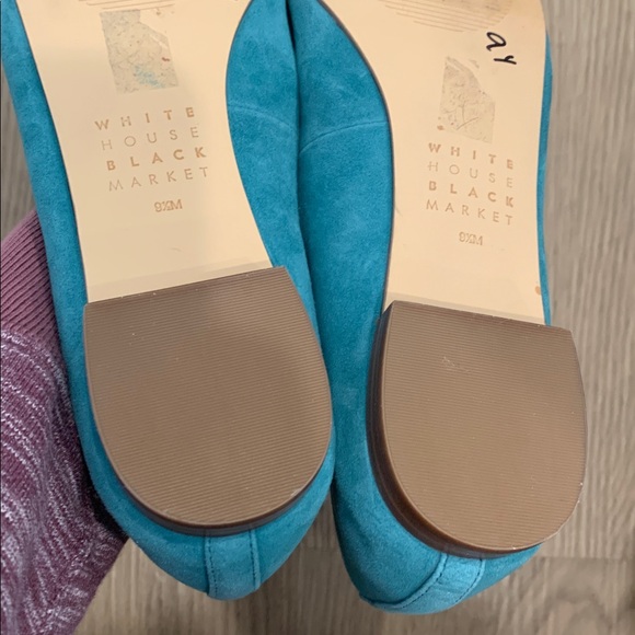 NEW WHBM Ava embroidered ballet flats suede pointy toes shoes floral casual 9.5 - Picture 5 of 5